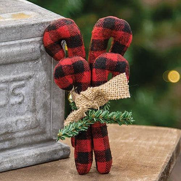 4 Set Buffalo Check Candy Cane Bundle - The Fox Decor